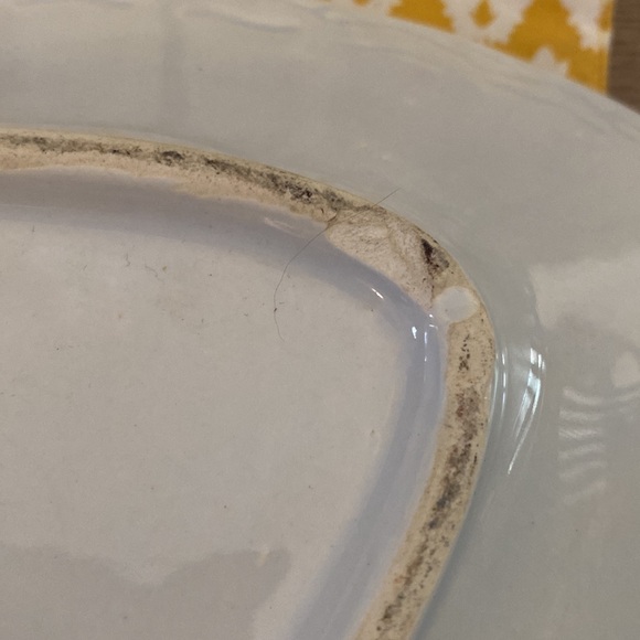 Large White Embossed Glazed Fish Serving Platter - Picture 8 of 9